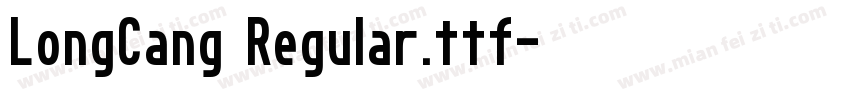 LongCang Regular.ttf字体转换
